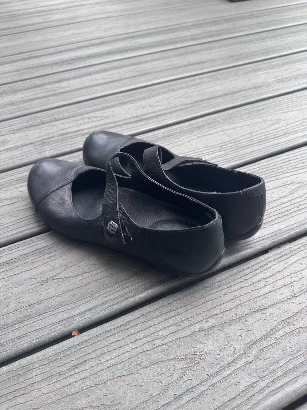 GUC dansko women sz 42/11 Black Mary Jane Leather Flats